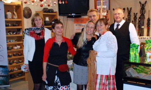 Atrigiano in Fiera, Milan, Ildikó with Consul General Timaffy Judit Vilma