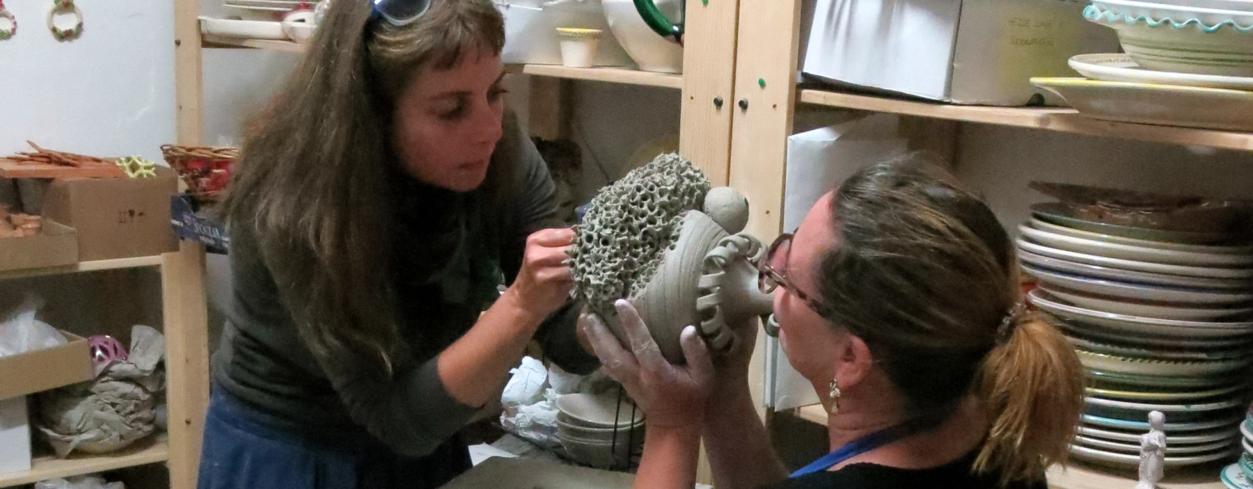 Ildikó Károlyi Working With Gaby Picci at the 1st International Ceramic Symposium in Salento and Raku Workshop