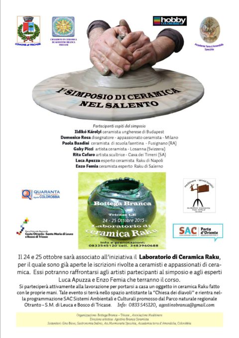 Official Poster - 1st International Ceramic Symposium in Salento and Raku Workshop