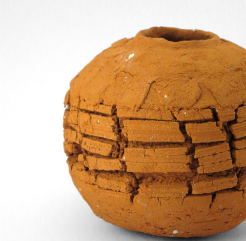 Scorched Earth: Whispering Globe from the Wild Clay Series (detail) - Ildikó Károlyi