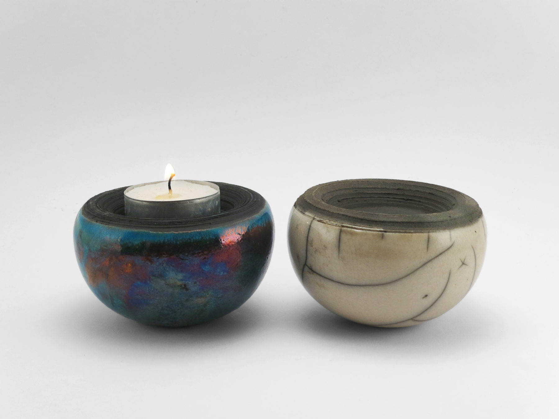 Raku Tealight Holders - Ildikó Károlyi