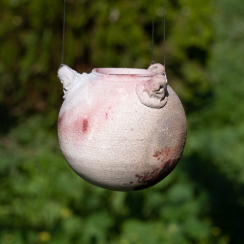 Pit-fired Hanging Vessel - Ildikó Károlyi ceramics