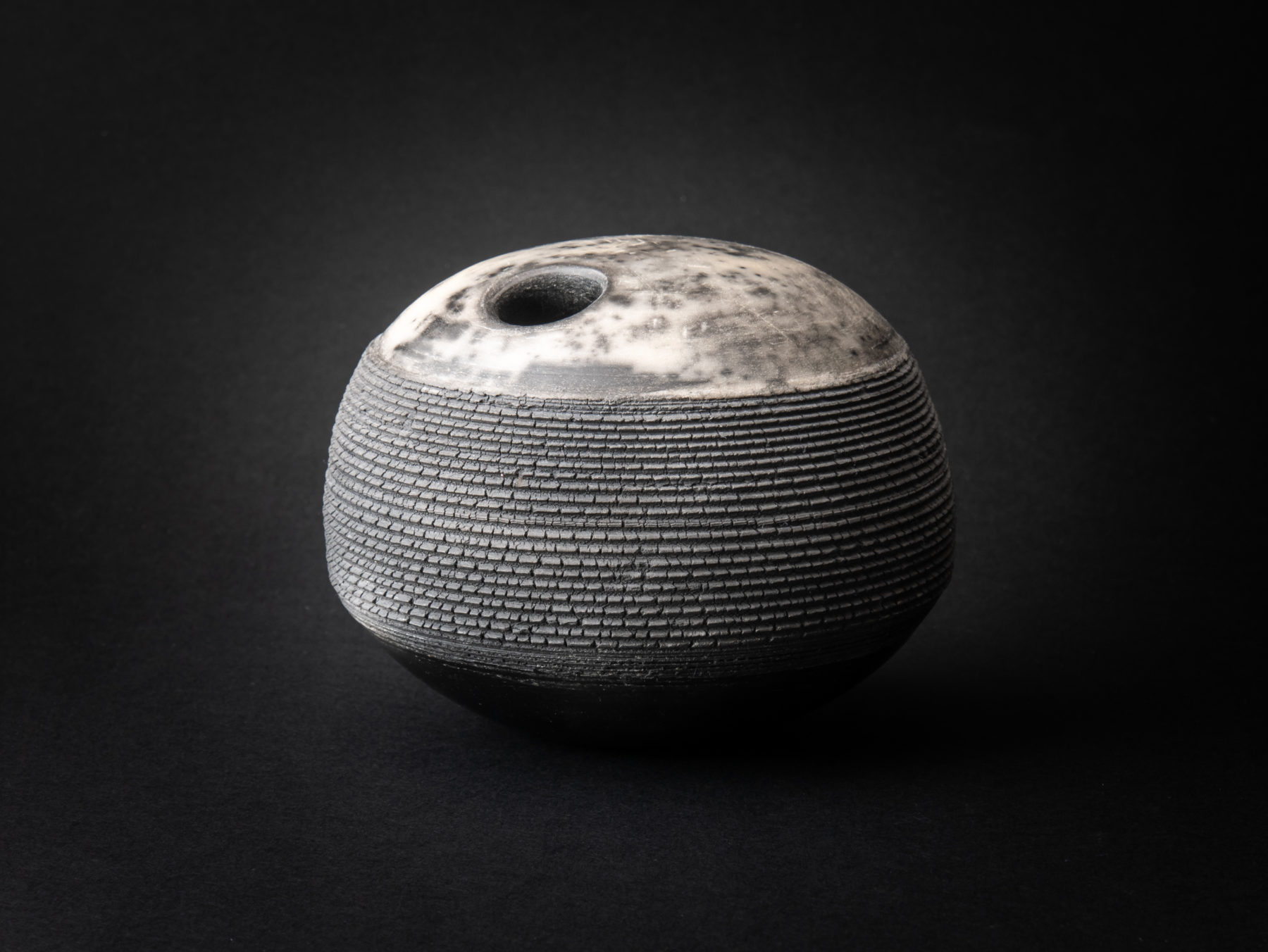 Alien Spaceship Whispering Globe • Unique Raku Pottery and Ceramics by Ildikó Károlyi