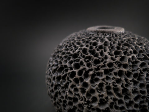 Black Sponge: Whispering Globe close up - Ildikó Károlyi