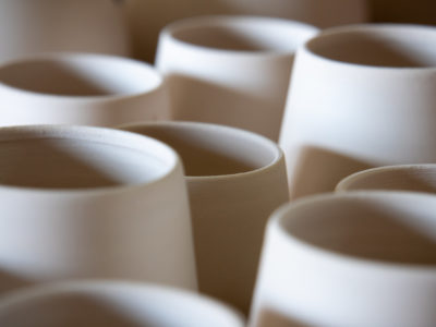 Ceramic Cups in Progress by Ildikó Károlyi