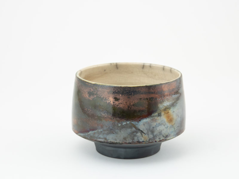 Iridescent Raku Teacup - Ildikó Károlyi