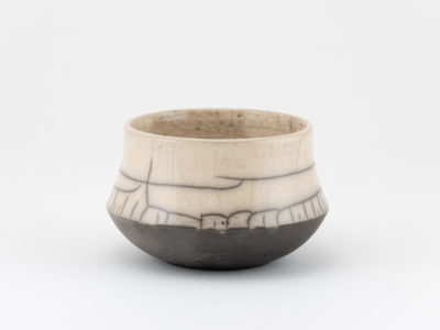 Round Raku Teacup - Ildikó Károlyi