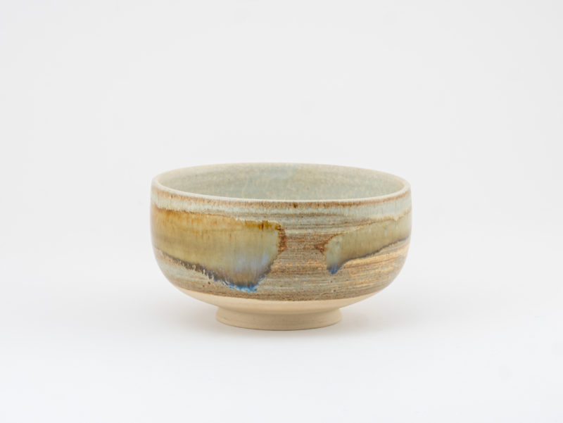 Large Tea Bowl with Wild-clay Glaze by Ildikó Károlyi