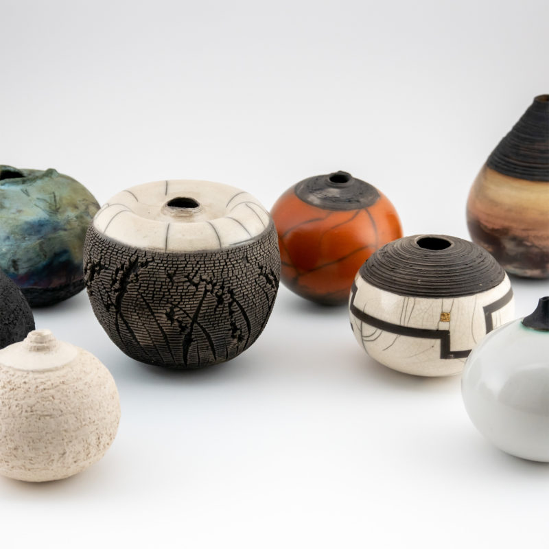 Tea Bowl couple with Wild-clay Glaze • Unique Raku Pottery and Ceramics by  Ildikó Károlyi
