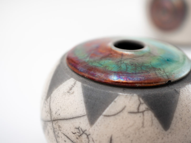 Unreal Circus: Whispering Globe close up by Ildikó Károlyi ceramics