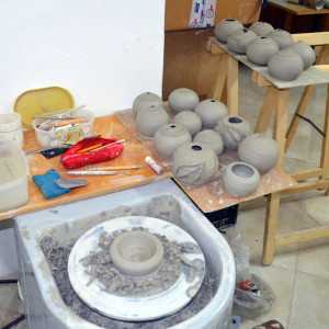 Raku+Earth: Drying Globes